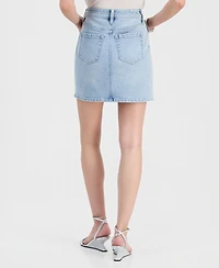 I.n.c. International Concepts Women's Studded Denim Mini Skirt, Macy's Exclusive