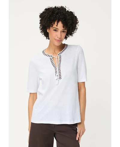 Olsen Women's Embroidered Tunic T-Shirt
