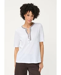 Olsen Women's Embroidered Tunic T-Shirt