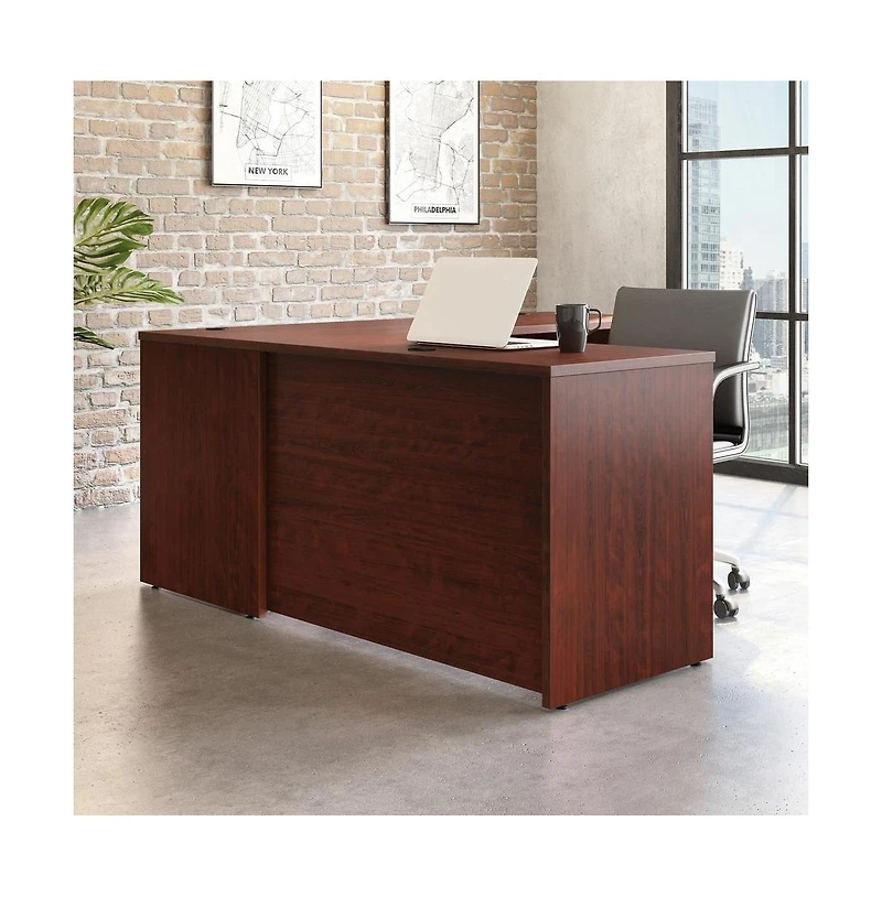 Sauder Affirm Desk Return, Classic Cherry finish