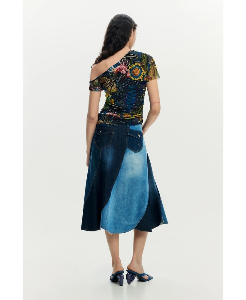 Desigual Women's Asymmetrical Lacorix T-shirt
