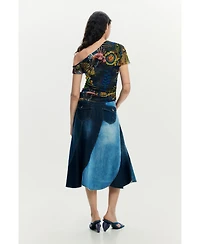 Desigual Women's Asymmetrical Lacorix T-shirt