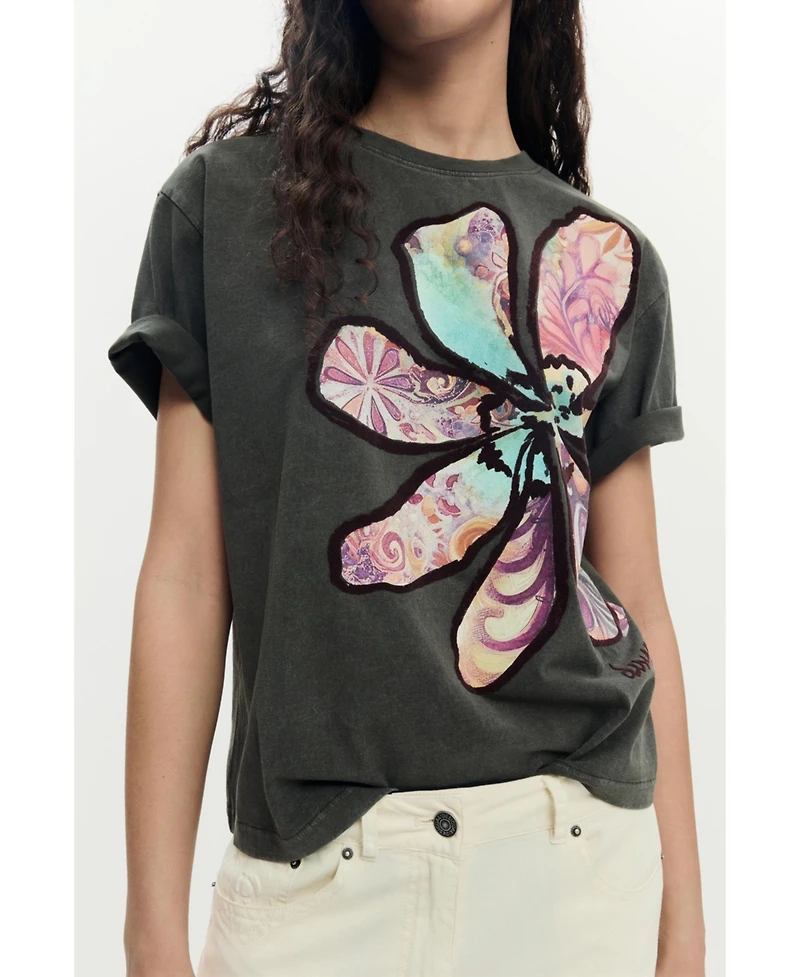 Desigual Women's Floral Print T-shirt