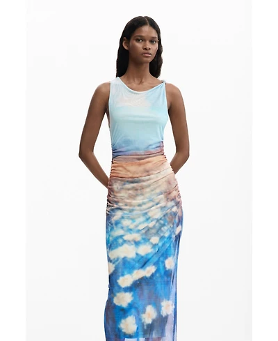 Desigual Women's Draped Waterlily Dress