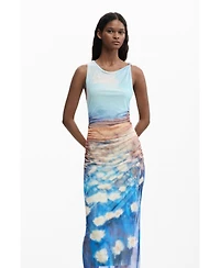 Desigual Women's Draped Waterlily Dress