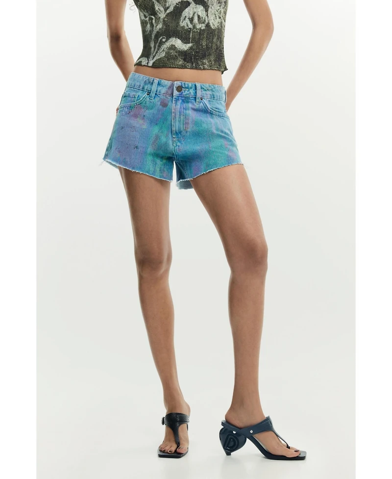 Desigual Women's Printed denim shorts