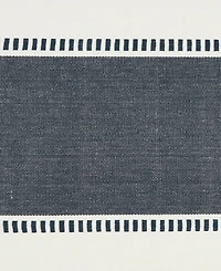Saro Lifestyle Tassel Trimmed Stripe Placemats, Set of 4