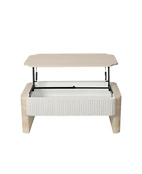 Streamdale Furniture Lift Top Coffee Table, Modern Extendable Wooden Desk with Hidden Storage