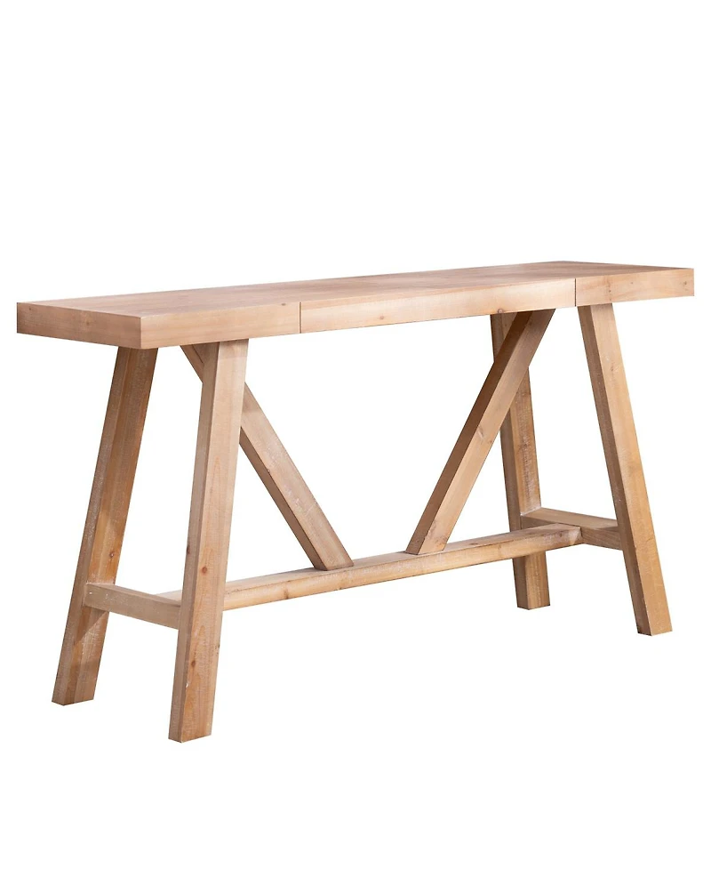 Streamdale Farmhouse A- frame Wood Console Table