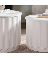 Streamdale Furniture Round Nesting Storage Tables with Lift-Off Lids