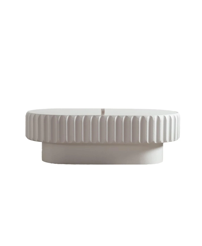 Streamdale Furniture Fluted Storage Table with Lift-Off Lid, Sleek Texture, Perfect for Modern Living