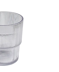 Abode Homewares Fine Ribbed Acrylic Drinking Glasses, Set of 6