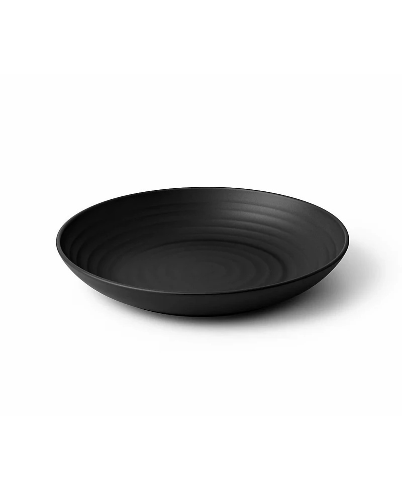 Abode Homewares Ribbed Coupe Wheat Dinner Plates, Set of 8