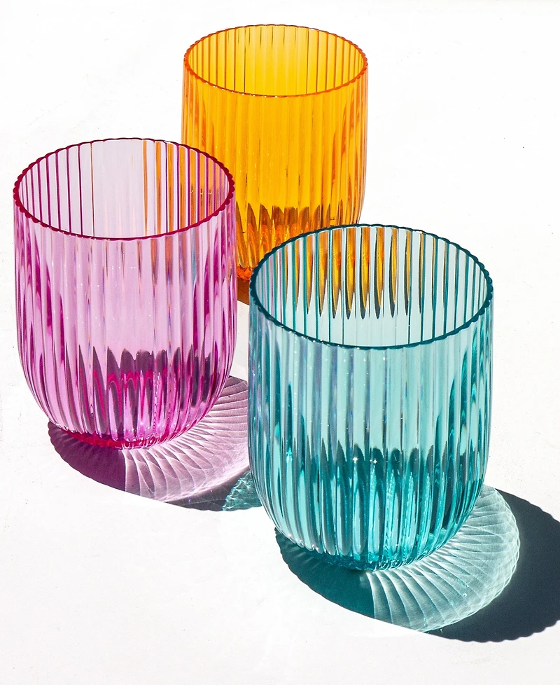 Abode Homewares Mesa Acrylic Stemless Wine Glasses, Set of 6