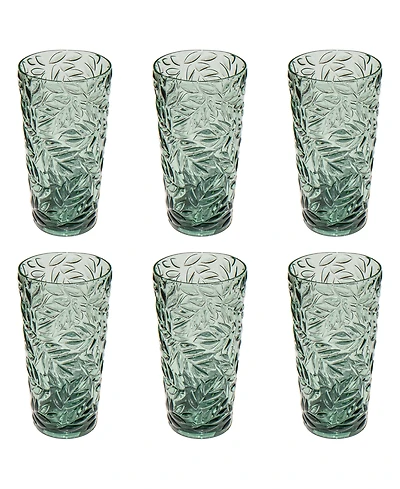 Abode Homewares Embossed Leaf Acrylic Drinking Glasses