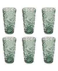 Abode Homewares Embossed Leaf Acrylic Drinking Glasses