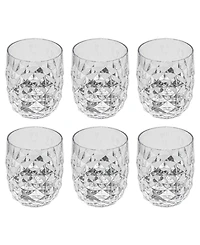Abode Homewares Diamond Cut Acrylic Stemless Wine Glasses