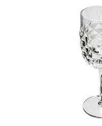 Abode Homewares Diamond Cut Acrylic Goblet Wine Glasses