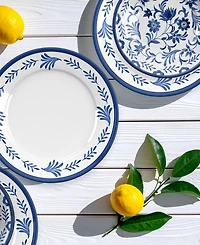 Abode Homewares Medallion Flower NewWave Melamine Salad Plates, Set of 6