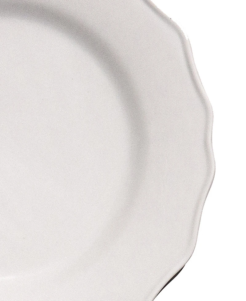 Abode Homewares Scallop NewWave Melamine Dinner Plates, Set of 6