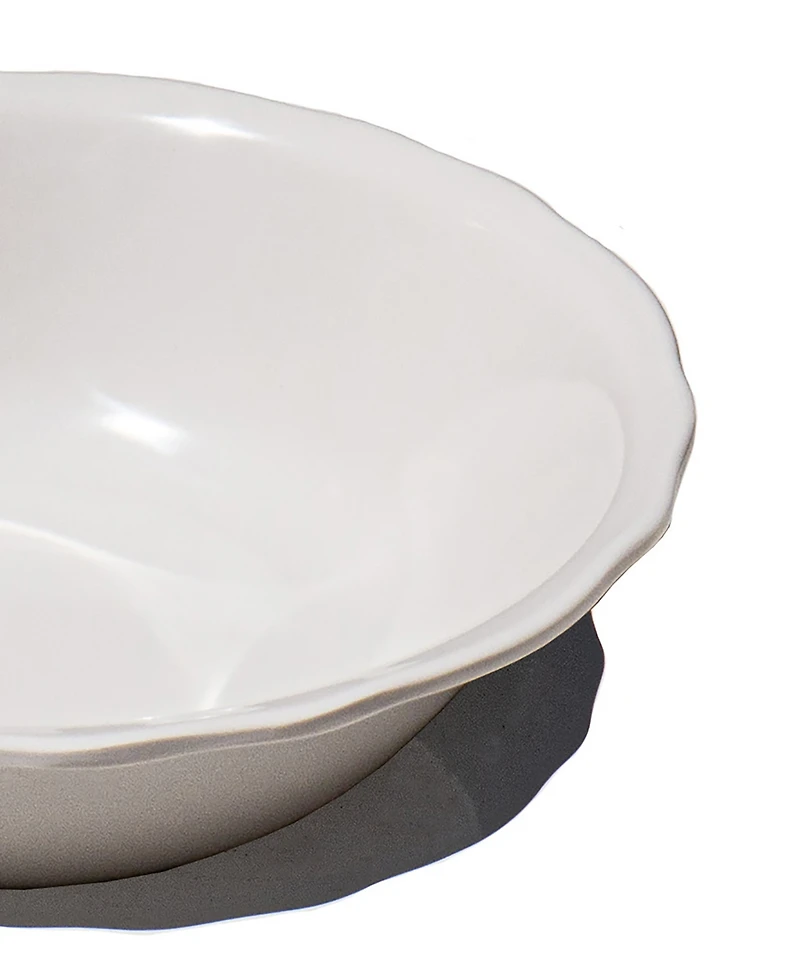 Abode Homewares Scallop NewWave Melamine Low Bowls, Set of 6