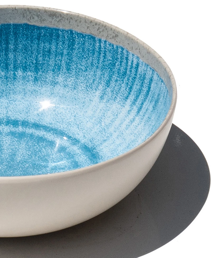 Abode Homewares Coastal Reactive NewWave Melamine Bowls, Set of 6