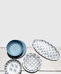 Abode Homewares Kashmir NewWave Melamine Salad Plates, Set of 6