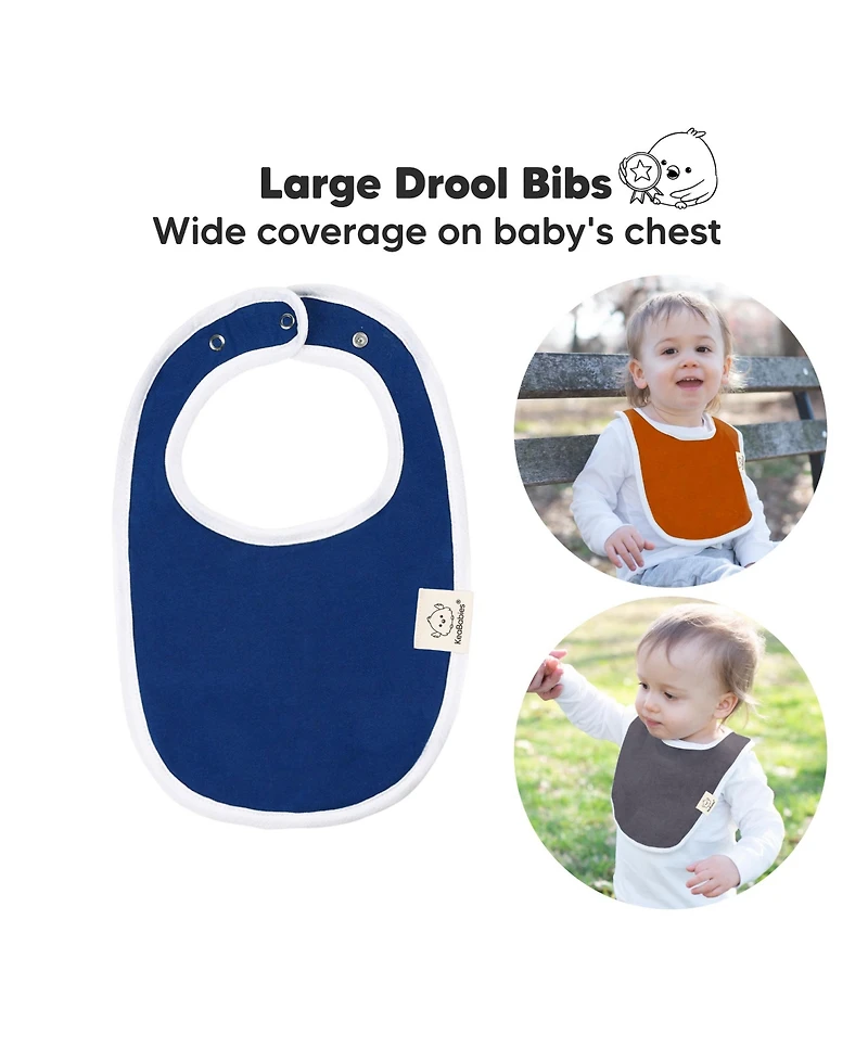 KeaBabies 8pk Baby Bibs for Boy, Drool Bib Boys and Girls, Infant Teething