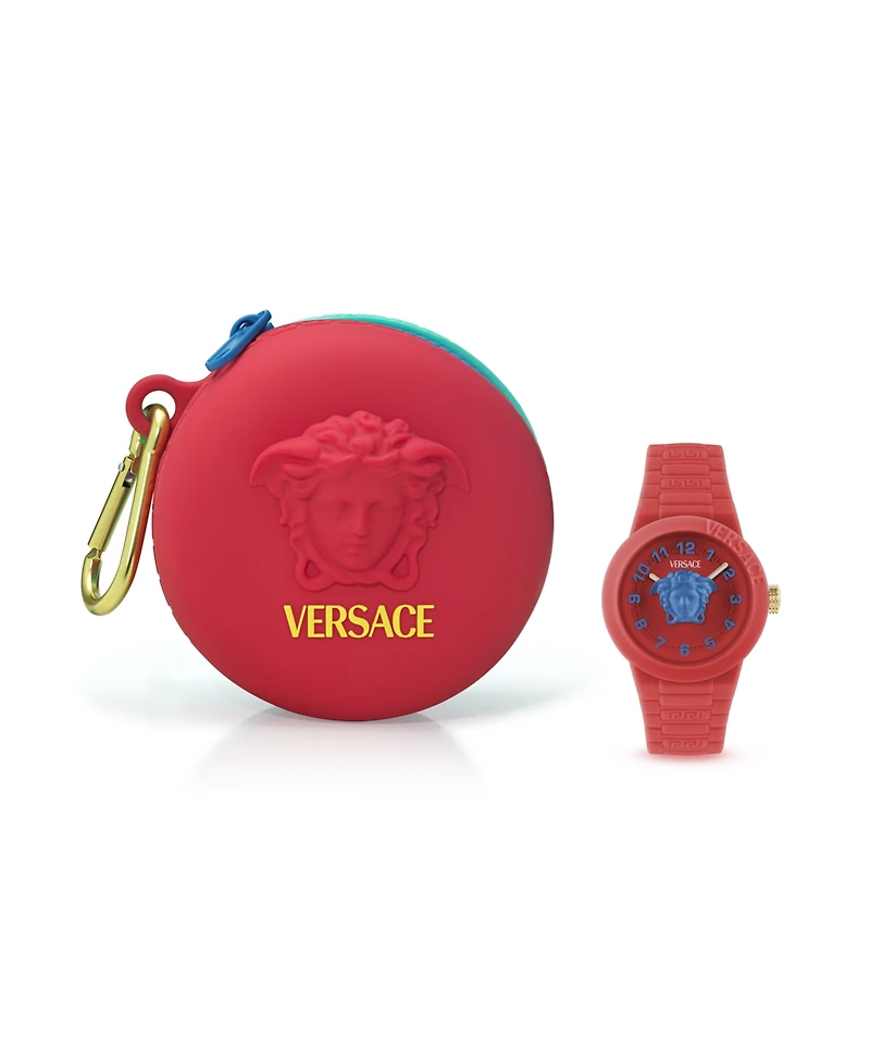 Versace Kid's V-Pop Red Silicone Strap Watch 34mm