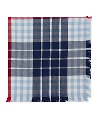 Design Imports Liberty Plaid Fringed Napkins, Set of 4