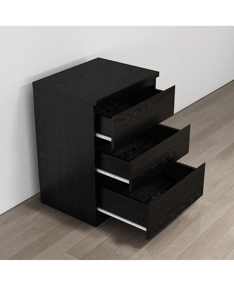 Streamdale Furniture 19.7inches 3-Drawer Nightstand/Side Table