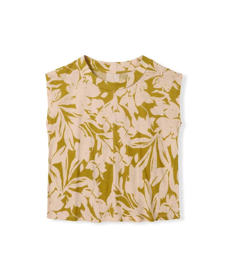 Celtic & Co. Women's Sleeveless Floral Jersey Top