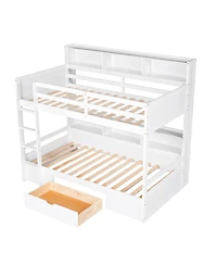 Streamdale Furniture Bunk Bed With Shelves and Storage Drawer
