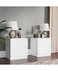 Streamdale Furniture 2-Drawer Nightstand with Handle-Free Design
