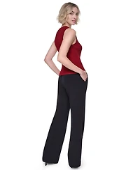 Dkny Women's Yoke Detail Sleeveless Sweater