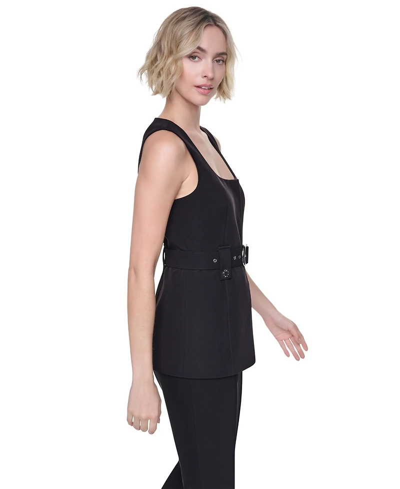 Dkny Women's Belted Sleeveless Vest