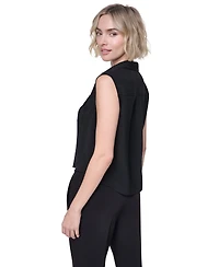 Dkny Women's Washer Collared Top