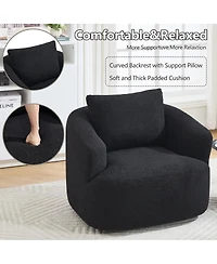 Streamdale Furniture 360degree(s) Swivel Round Upholstered Comfy Chair