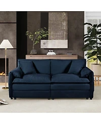 Streamdale Furniture Oversized Chenille Loveseat Sofa, 2-Seater Cloud Couch, Modern Comfy Deep Seat Love Seat.