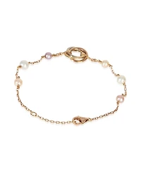 Pre-Owned Cartier 3-Tone Gold Pearl Trinity Bracelet