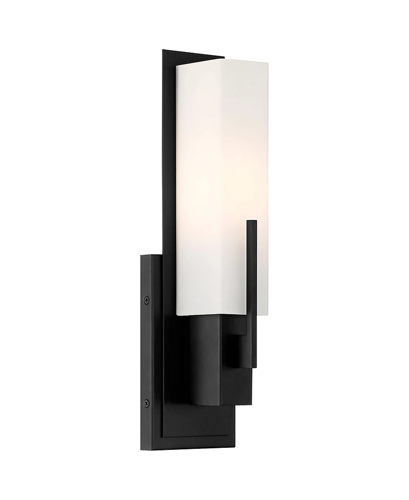 Possini Euro Design Midtown Modern Wall Light Sconces Set of 2 Hardwire 4 1/2" Fixture Glass for Bedroom Bathroom Vanity Reading House