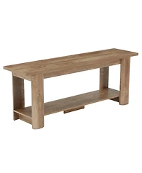 Tribesigns Stand for 65 Inch Tv, Farmhouse Entertainment Center with 2-Tier Storage Space