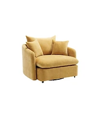 Streamdale Furniture Swivel Sofa Armchair with 3 Pillows