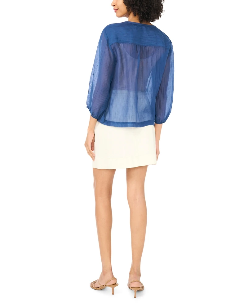 Vince Camuto Women's V-Neck Peasant Blouse, Macy's Exclusive