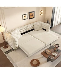 Streamdale Furniture 3-in-1 Convertible Sleeper Sofa, 28.4" Deep Seat Pull Out Sofa Bed