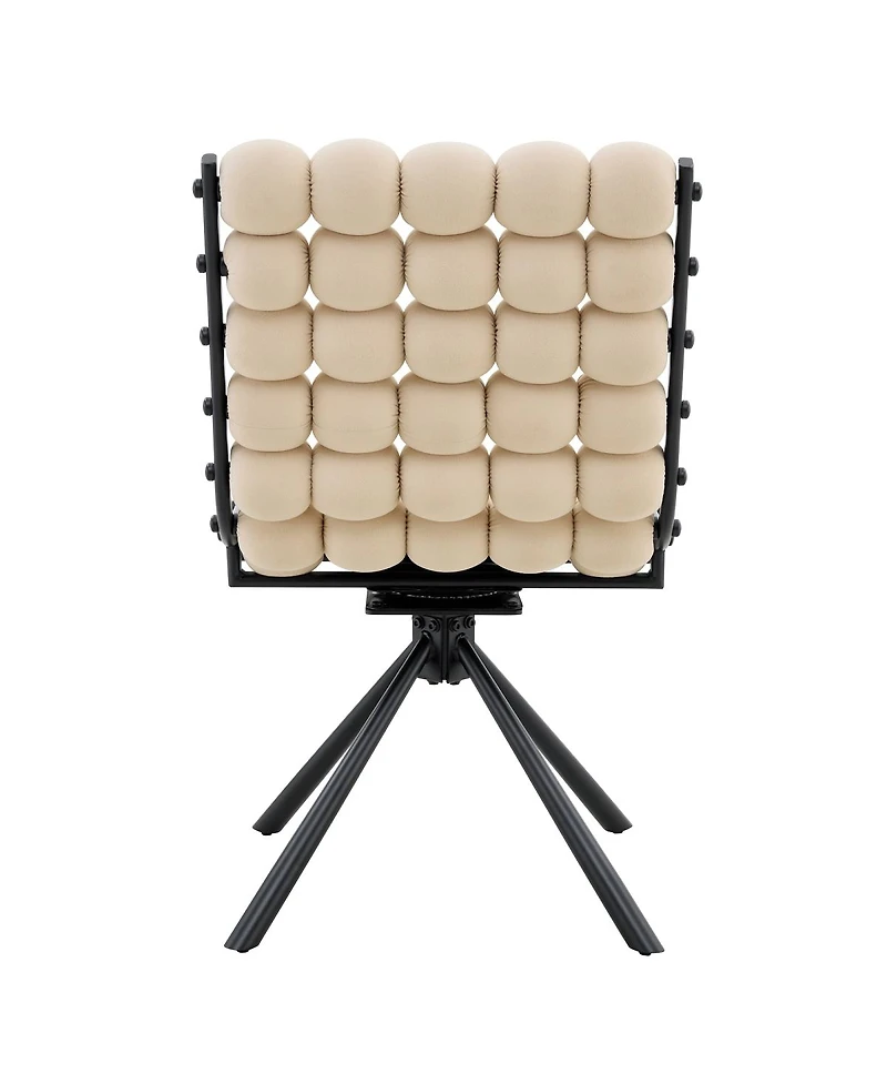 Streamdale Furniture Set of 2 Puffy Bubble Chairs with Legs, Modern Tufted Accent Chairs