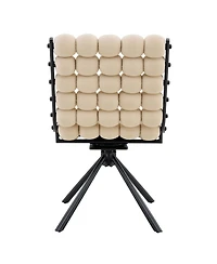 Streamdale Furniture Set of 2 Puffy Bubble Chairs with Legs, Modern Tufted Accent Chairs