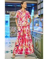 Yumi Women's Abstract Floral Shirt