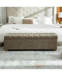 Streamdale Furniture Tufted Chenille Storage Bench