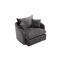 Streamdale Furniture Swivel Sofa Armchair with 3 Pillows